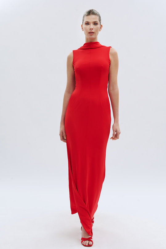 Vestido Fiesta Escote Drapeado