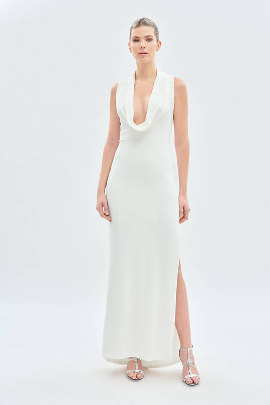 Vestido Fiesta Escote Drapeado