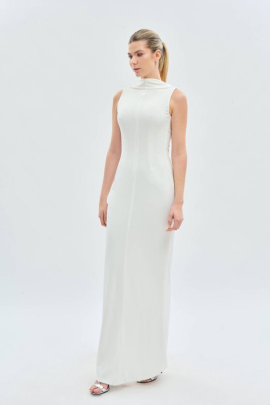 Vestido Fiesta Escote Drapeado